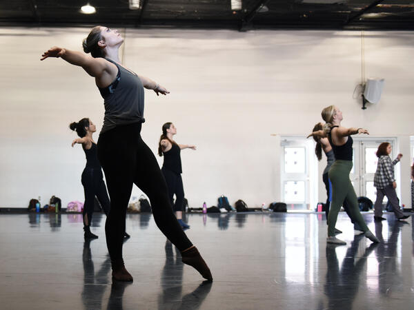 students in dance class