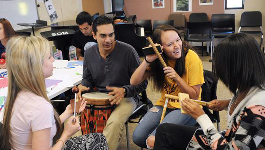 students playing instruments