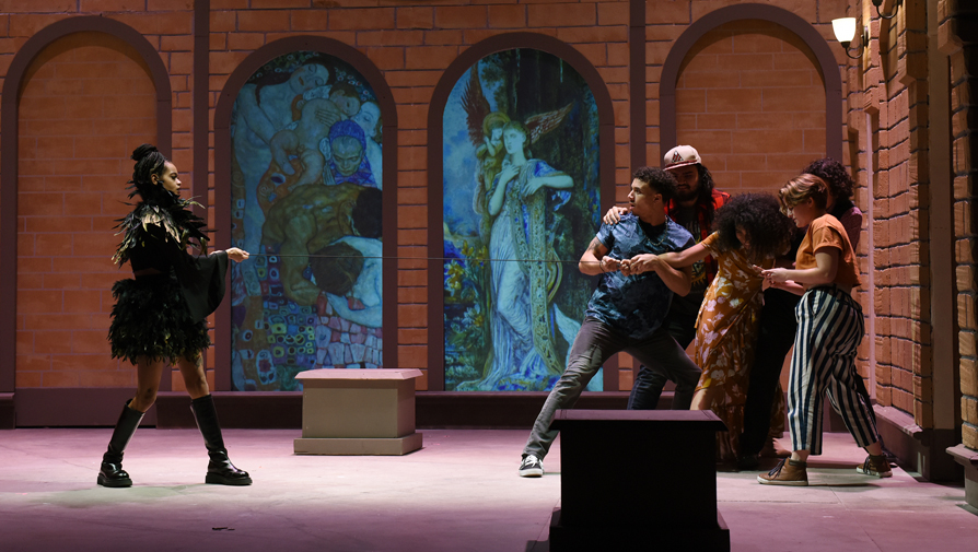 theatre students performing on stage