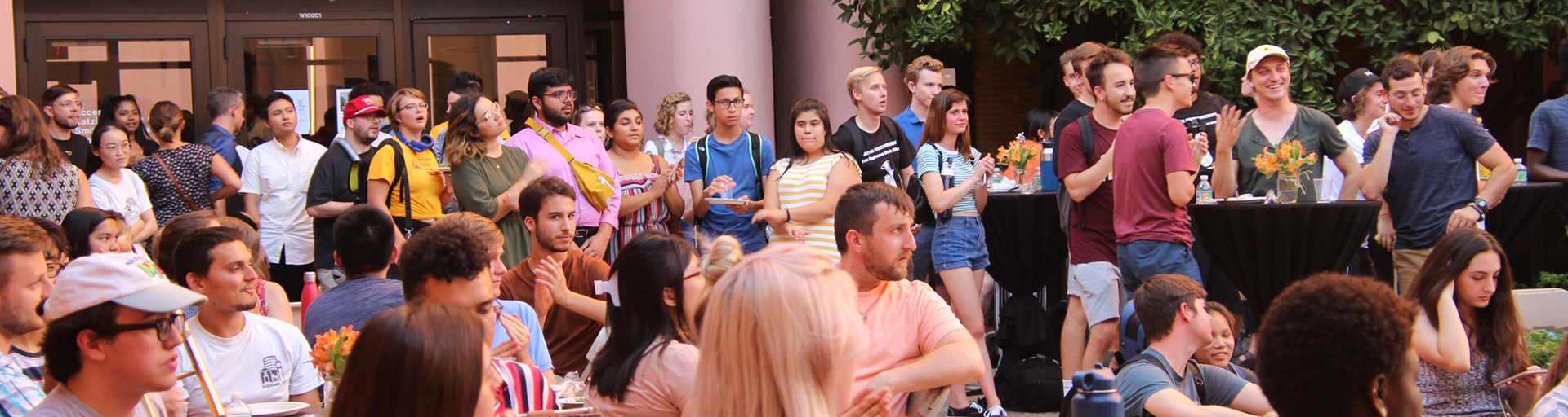 Crowd of students