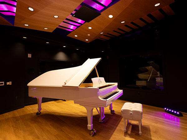 Piano on stage